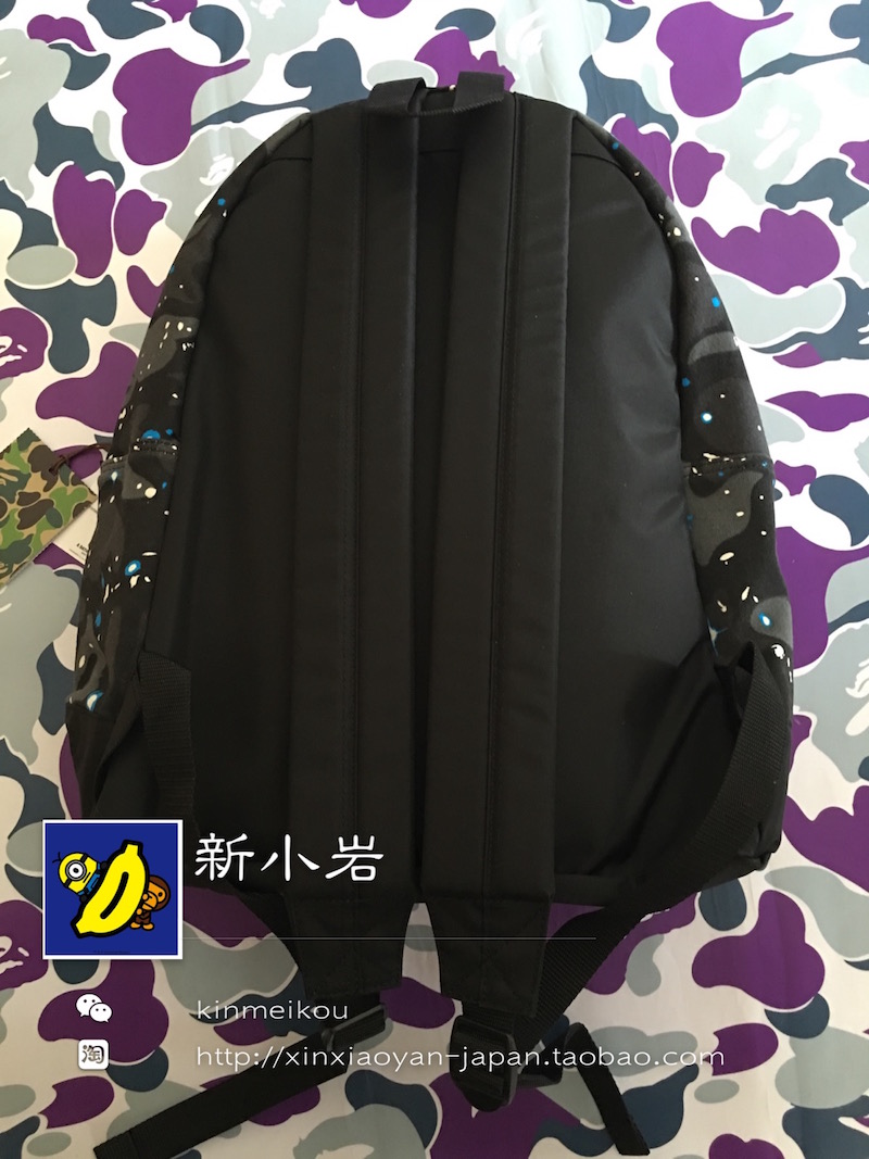 【特价现货】 bape space camo 星空迷彩夜光书包 双肩包 日本制