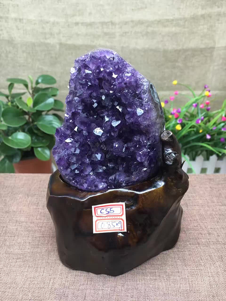 特价天然乌拉圭紫晶簇紫晶洞摆件紫水晶原石消磁 礼品