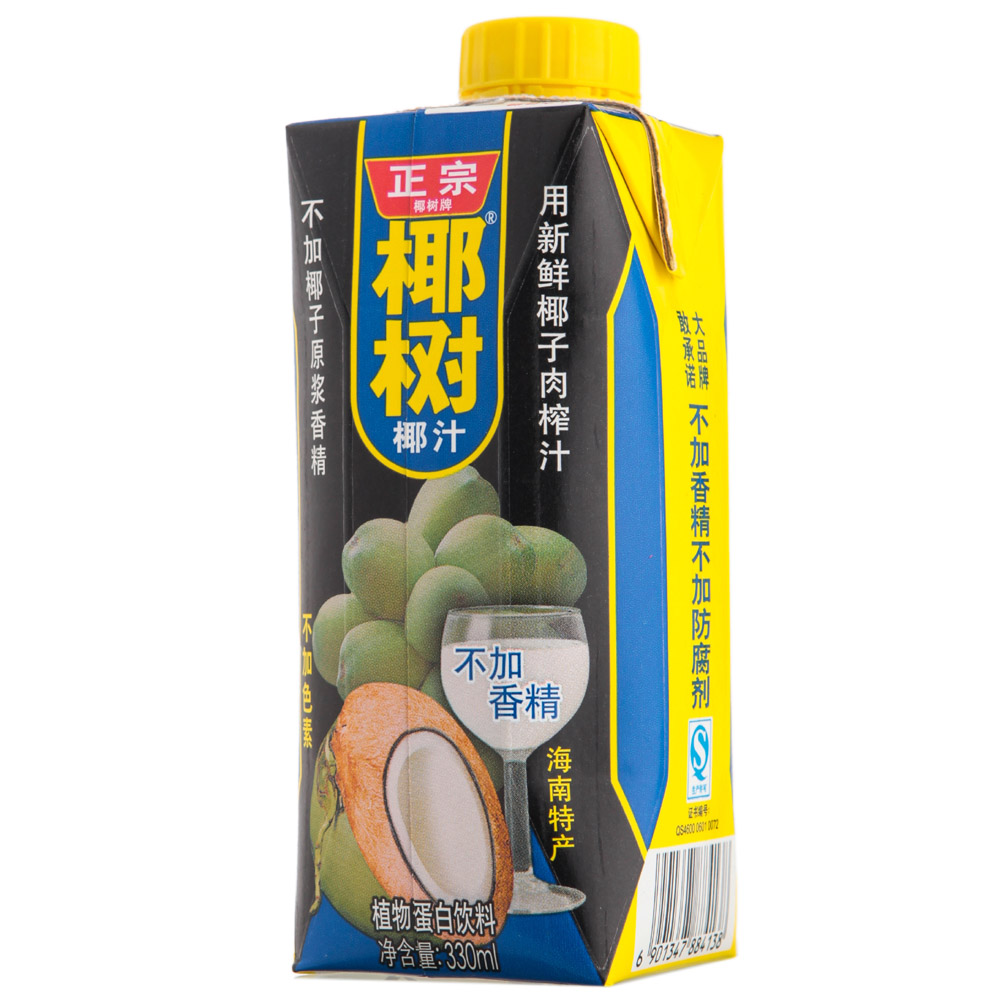 【天猫超市】椰树 椰汁加盖装 330ml*24盒/箱 植物蛋白饮料