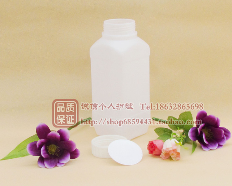500毫升800克1000ml来盖方瓶工业用瓶加厚带内盖密封塑料空瓶子