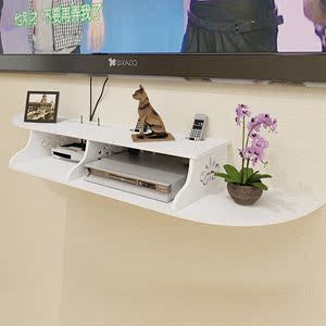 环保墙上置物架简约现代电视机顶盒架子路由器