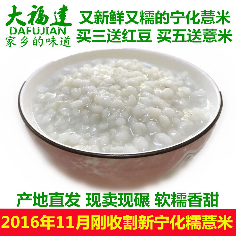 2016年新货现碾大福建宁化小薏米仁糯薏仁米苡仁祛湿农家自产500g