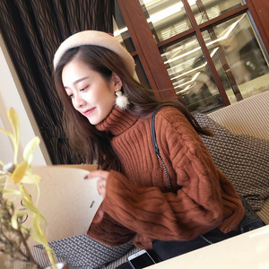 谜秀 宽松高领毛衣