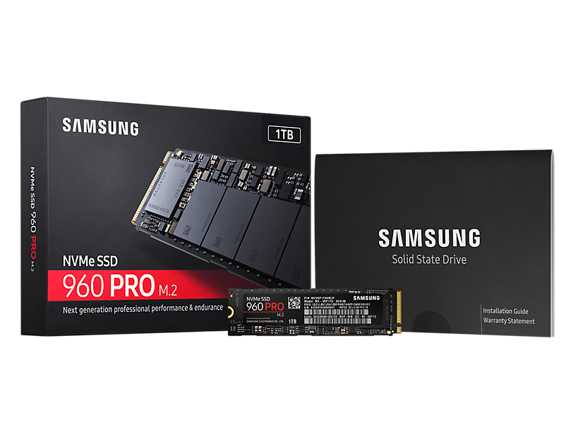 samsung/三星 mz-v6p1t0bw 960pro 1t m.2 nvme ssd固态硬盘