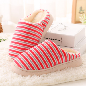 防滑厚底半包跟棉拖鞋