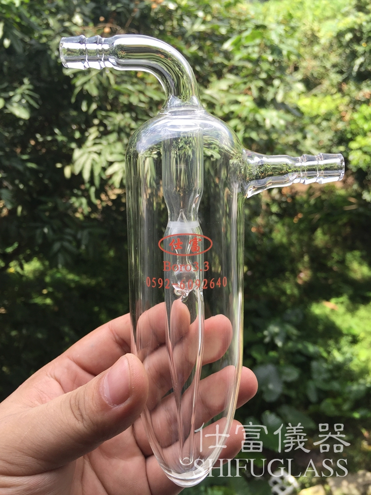 鼓泡器 防倒吸鼓泡器 高硼硅3.3 加厚型 耐高温 玻璃仪器