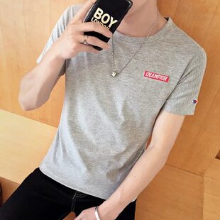 包邮短袖t恤男夏季圆领衣服日系青少年学生9.9元九块九十元内上衣