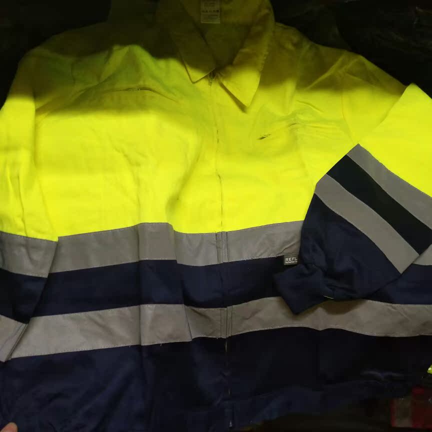 反光条工作服上衣夜间工作服荧光工作服出口上衣