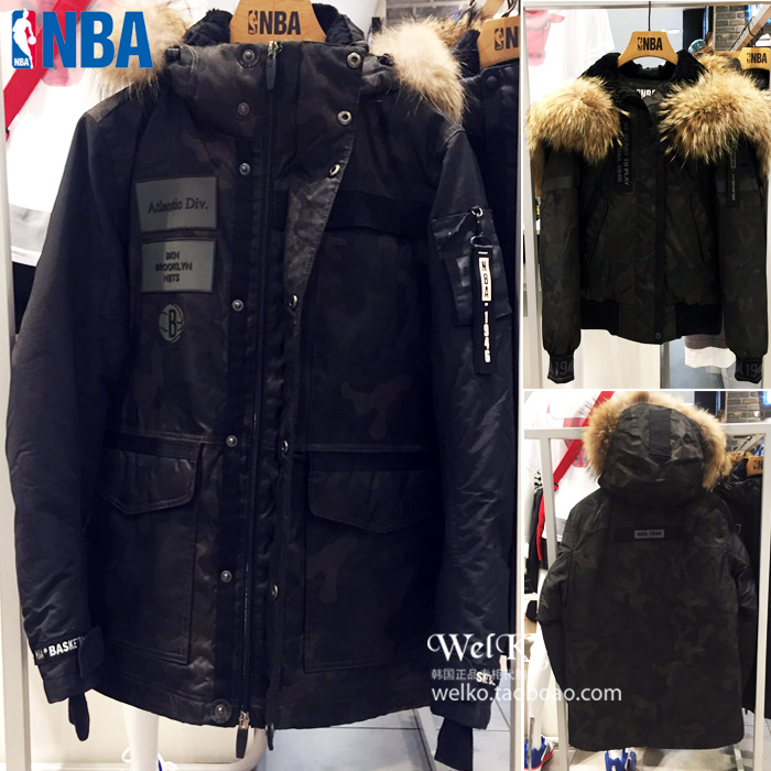 直邮【nba韩国专柜代购】17冬款/n174dw030p情侣款羽绒服