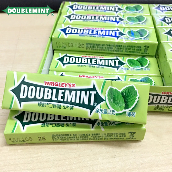doublemint绿箭口香糖100片300g清新口气酒店商务糖迎宾糖泡泡糖