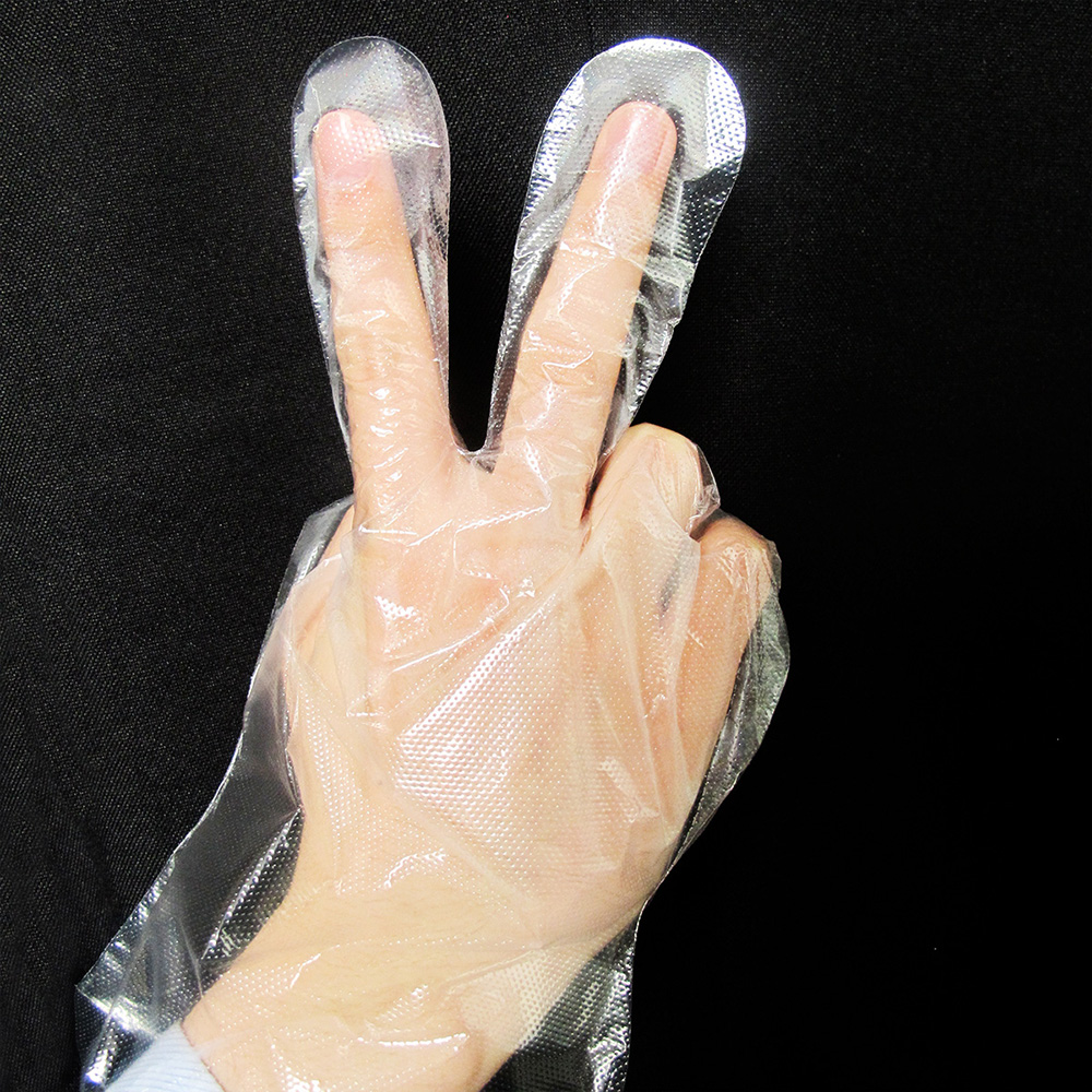 蓝帆 一次性手套pe全新料薄膜透明加厚塑料食品级美发卫生手套