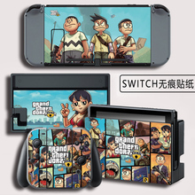 TV彩贴保护贴膜NS痛贴 机器猫 钢化膜 贴纸 任天堂Switch痛机贴