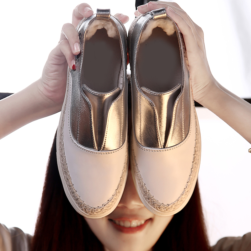 2017欧美裙口麻边平底休闲鞋女韩版百搭渔夫乐福船鞋舒适女单鞋 ￥39