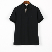 正品 Burberry 新款镶格子翻领男士经典POLO衫