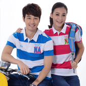 N+a纳迪亚/2014夏季新品/男女装/情侣/翻领/polo短袖T恤PF21893
