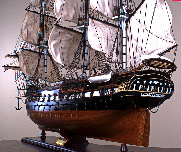 ◥◣美国宪法号◢◤豪华摆设博物馆藏品 高档礼品 馆藏大帆船模型