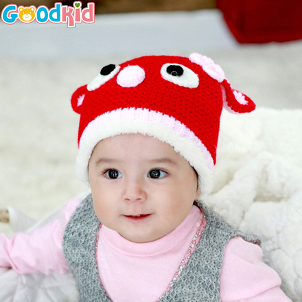 韩国男女宝宝帽子3-6个月婴儿帽子秋冬款加绒