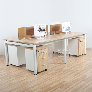 办公桌椅组合简约现代工作位员工 楷博办公家具屏风职员4人办公桌