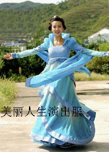 新款儿童成人古装汉服唐装/仙剑3之龙葵广袖流仙裙/仙女装/公主服