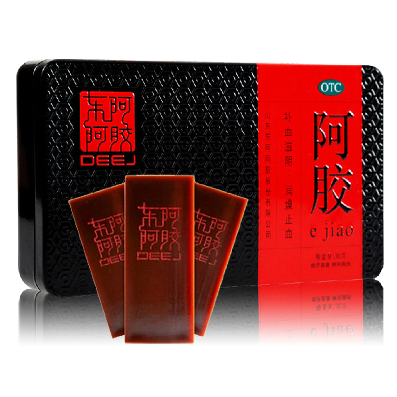 山东东阿阿胶铁盒500g 补气补血阿胶块