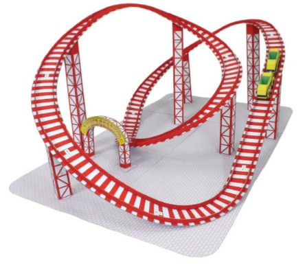 立体折纸手工制作模型剪纸 游乐园 过山车 云霄飞车 纸模大