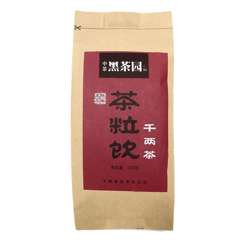 中茶黑茶园 湖南安化黑茶 精品千两茶 2年陈 茶粒饮直泡装220