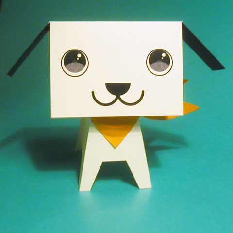 立体折纸手工制作模型剪纸 仿真动物 斗牛犬 宠物狗 3d纸模