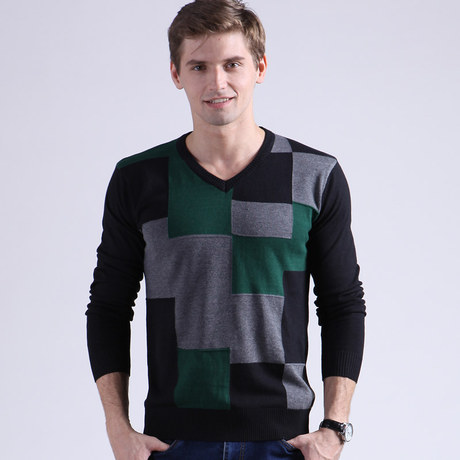 淘宝网-沐羊 2014秋冬男毛衣 男士青年长袖针