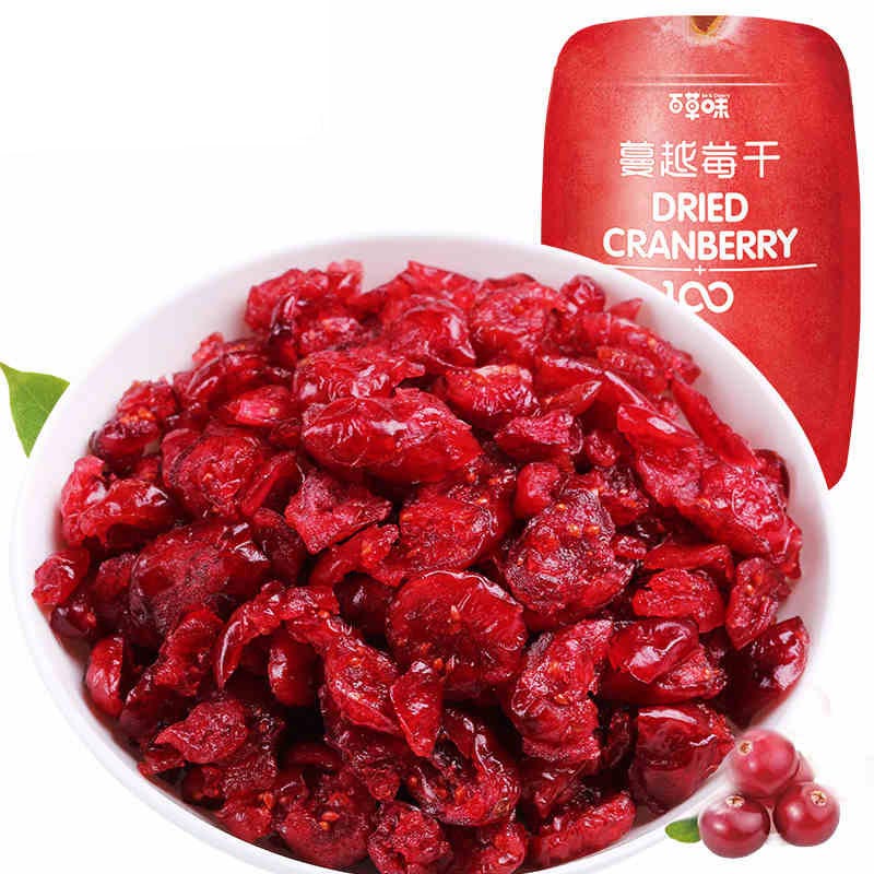 【天猫超市】百草味 蔓越莓干100g 蜜饯零食水果干 无添加剂