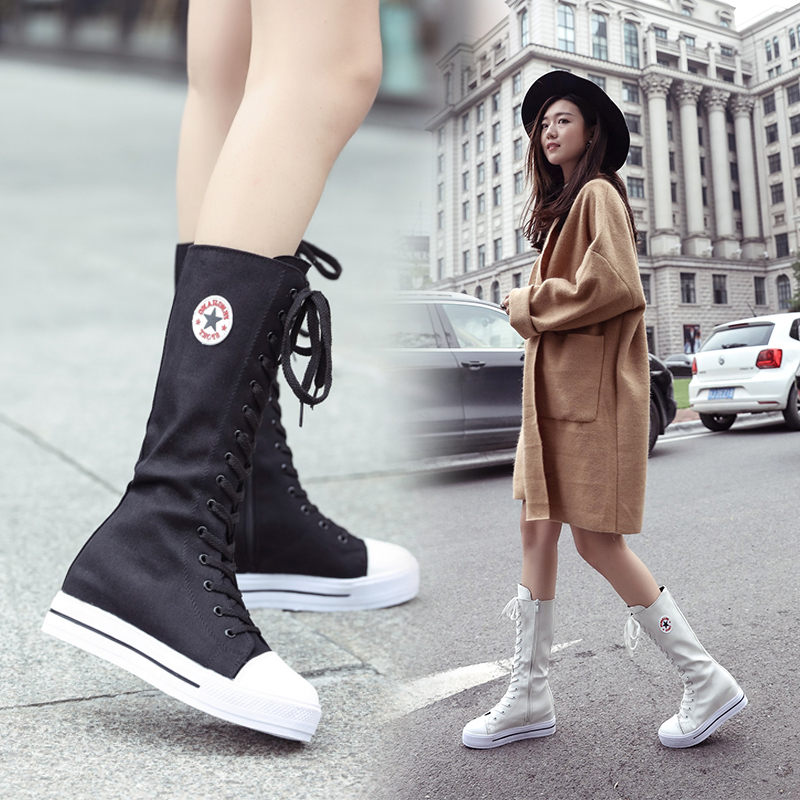 正品[鞋靴子韩]时尚白靴子韩俊熙评测 广场舞舞蹈鞋靴子图片_惠惠购物