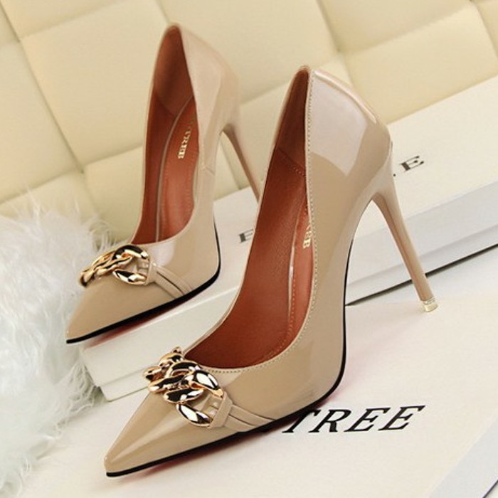 正品[白色高跟女鞋]白色高跟鞋跟图片评测 白色