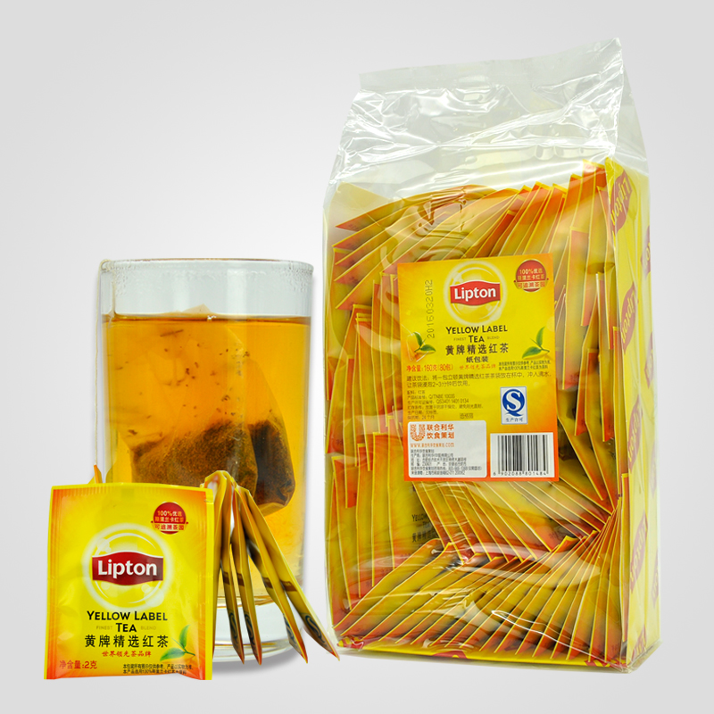 Lipton/立顿红茶包 黄牌精选红茶160g（纸包装） 袋泡茶2gX80袋