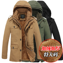 中长款 清仓 加绒加厚青年冬季外套纯棉服袄潮特价 大码 冬天棉衣男士