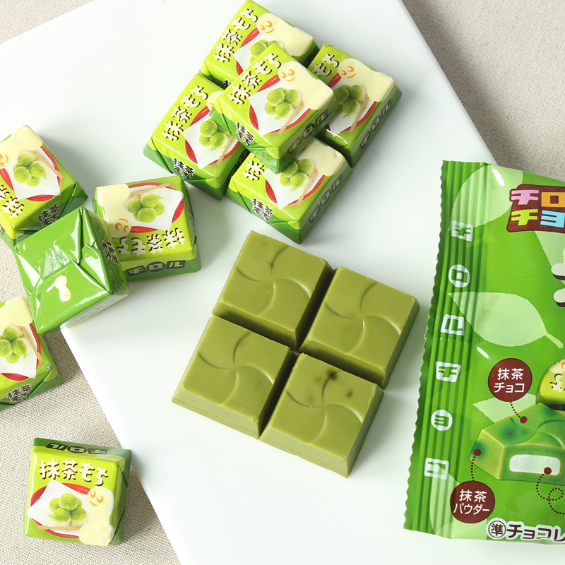 日本进口零食  松尾 抹茶巧克力QQ年糕夹心糯米糍巧克力7个入49g