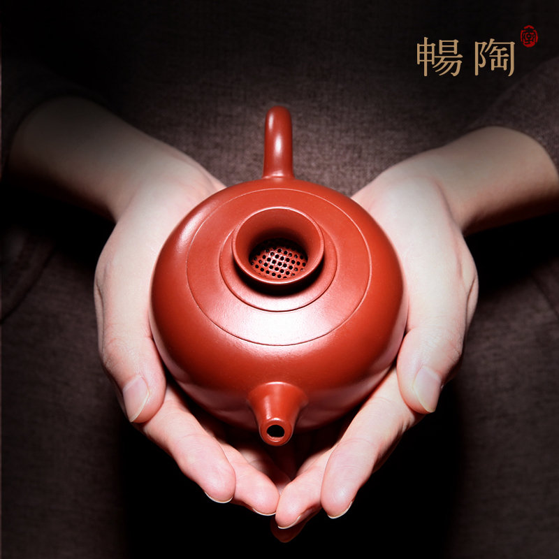 【预售】宜兴李晓璐纯全手工茶壶紫砂壶 家藏鸡血大红袍 渔翁