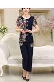 特大码中装老妈妈奶奶装奶奶装母亲节婆婆装夏装套装裤子女人婚宴