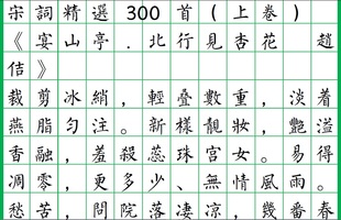 柳公权体繁体 钢笔硬笔书法字帖 宋词三百首 练字临摹