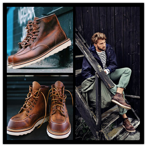 海外代购红翼男靴red wing heritage 1907经典纯手工小贝款工装靴