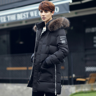 冬季男士外套2016新款青年棉衣男中长款冬装