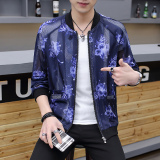 防晒衣男青年夏季超薄透气男士镂空网眼外套学生校服潮防晒服夹克