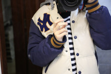 棒球服羽绒服情侣款 人气羽绒服可拆卸 MLBNY