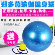 送打气泵 正版郑多燕瑜伽球加厚防爆孕妇瘦身分娩减肥球健身球