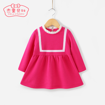 女童冬裙子连衣裙加厚2016小童冬装一岁半1-