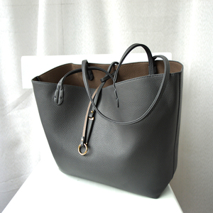 时尚百搭荔枝纹牛皮手拎包