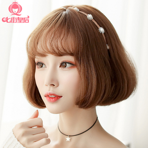 女生韩式梨花头短卷发