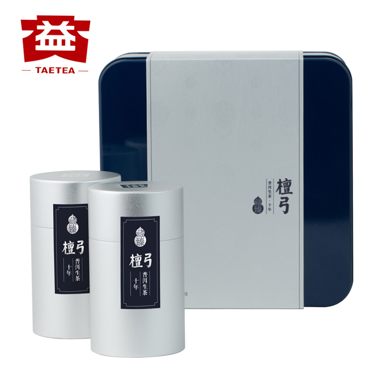 十年醇料 大益365普洱茶生茶檀弓陈普散茶50g*2精致罐装送礼佳品
