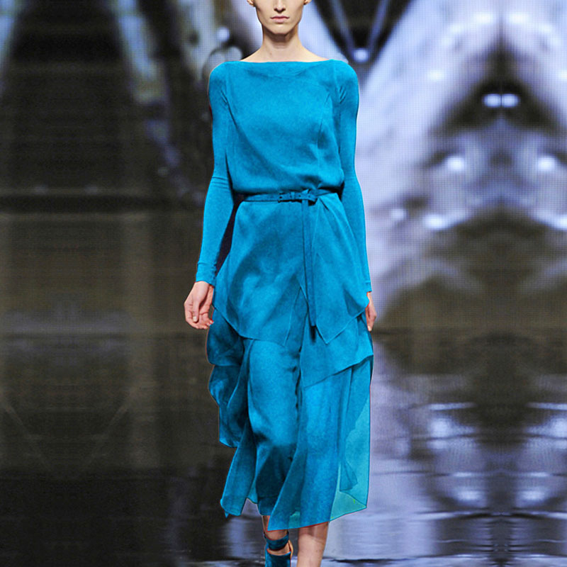 欧洲站2016春季新款欧美时尚街拍修身无袖长