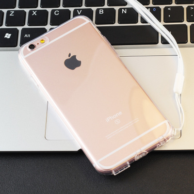 超薄iphone6plus手机挂绳壳苹果6s磨砂半透明硅胶边框挂脖保护套