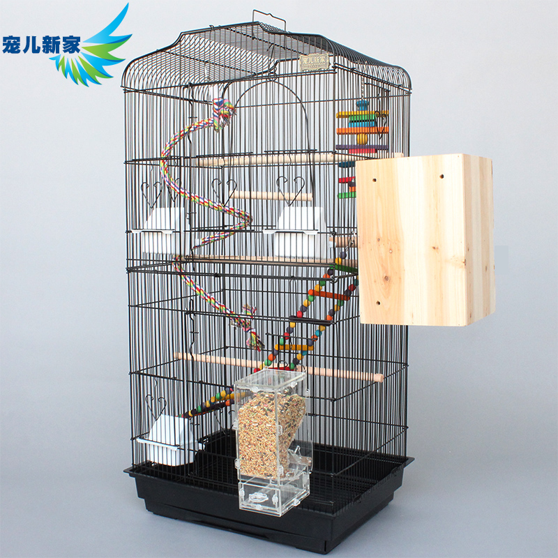 玄凤虎皮鹦鹉笼子大型鸟笼 八哥笼大号金属 牡丹鹩哥繁殖笼3016108.