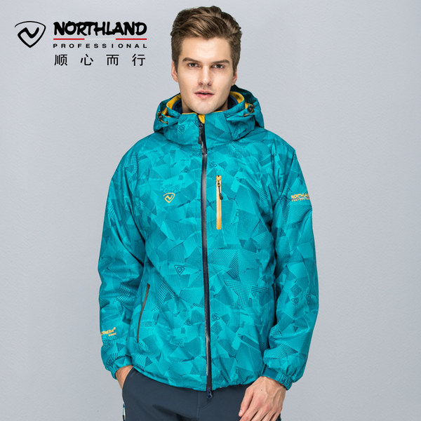 诺诗兰NORTHLAND秋冬户外冲锋衣男三合一两件套防风衣GS045721